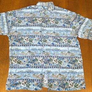 Unique great fitting beach print dress shirt